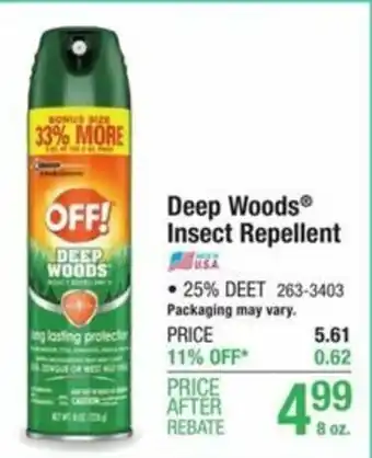 Menards Deep Woods Insect Repellent offer