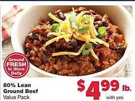 Family Fare 80% lean ground beef offer