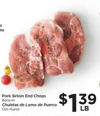 Food 4 Less Pork sirloin end chops offer