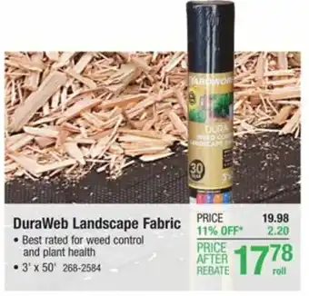 Menards DuraWeb Landscape Fabric offer
