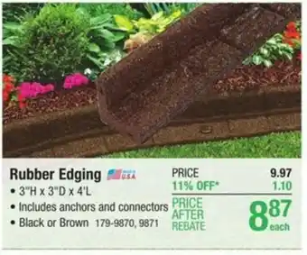 Menards Rubber Edging offer