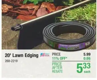 Menards 20' Lawn Edging offer