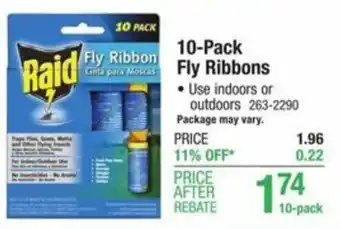 Menards 10-Pack Fly Ribbons offer