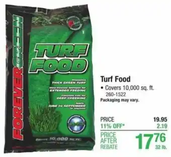Menards Turf Food offer