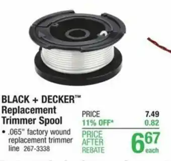 Menards Black + Decker Replacement Trimmer Spool offer