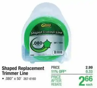 Menards Shaped Replacement Trimmer Line offer