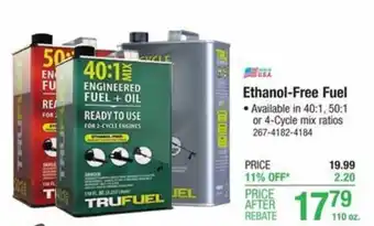 Menards Ethanol-Free Fuel offer