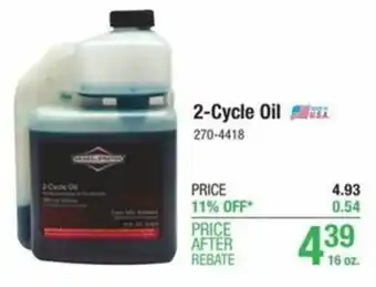 Menards 2-Cycle Oil offer