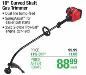 Menards 16" Curved Shaft Gas Trimmer offer
