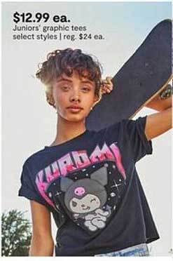 JC Penney Juniors' graphic tees offer