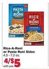 Family Fare Rice-a-roni or pasta roni sides offer