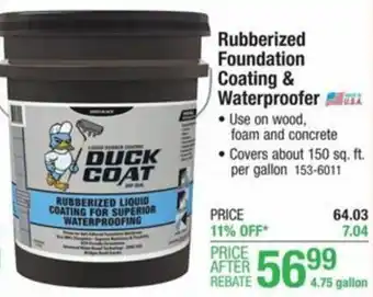 Menards Rubberized Foundation Coating & Waterproofer offer