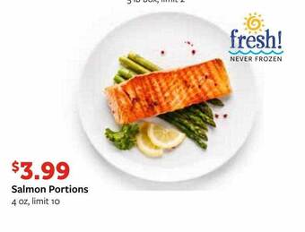 Fareway Salmon portions offer