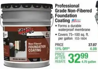 Menards Professional Grade Non-Fibered Foundation Coating offer