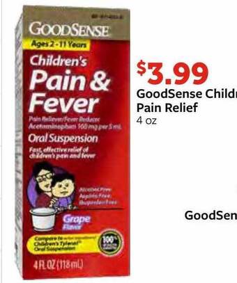 Fareway Goodsense children's pain relief offer