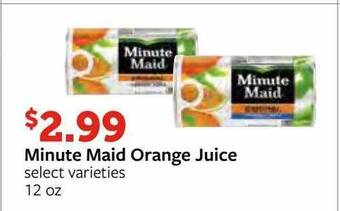 Fareway Minute maid orange juice offer