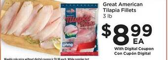 Food 4 Less Great american tilapia fillets offer