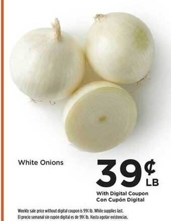Food 4 Less White onions offer