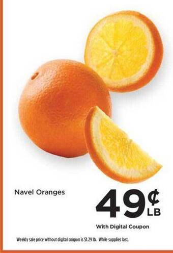 Food 4 Less Navel oranges offer