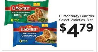 Food 4 Less El monterey burritos offer