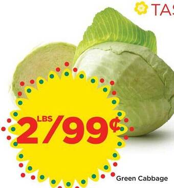 Food 4 Less Green cabbage offer