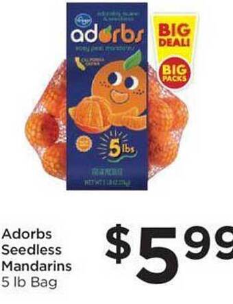 Food 4 Less Adorbs seedless mandarins offer