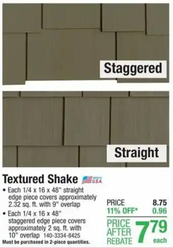 Menards Textured Shake offer