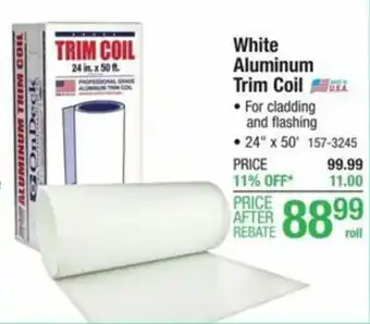 Menards White Aluminum Trim Coil offer