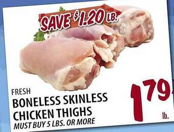 Karns Boneless skinless chicken thighs offer