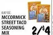 Karns Mccormick street taco seasoning mix offer