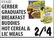 Gerber graduates breakfast buddies hot cereal & lil' meals