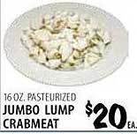 Karns Jumbo lump crabmeat offer