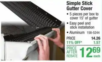 Menards Simple Stick Gutter Cover offer
