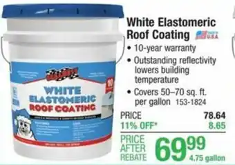 Menards White Elastomeric Roof Coating offer