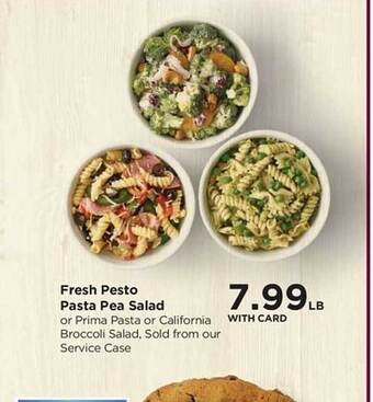 QFC Fresh pesto pasta pea salad offer