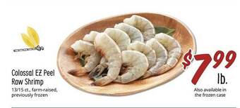 Sprouts Farmers Market Colossal ez peel raw shrimp offer
