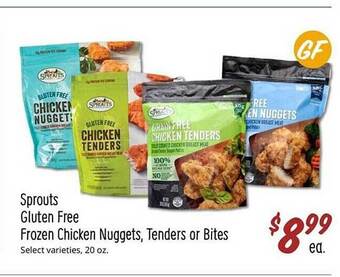 Sprouts Farmers Market Sprouts gluten free frozen chicken nuggets, tenders or bites offer