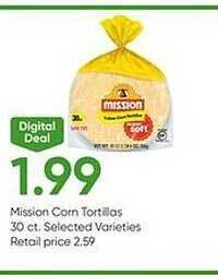 Stater Bros Mission corn tortillas offer
