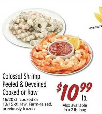 Sprouts Farmers Market Colossal shrimp peeled & deveined cooked or raw offer