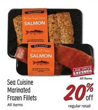 Sprouts Farmers Market Sea cuisine marinated frozen fillets offer