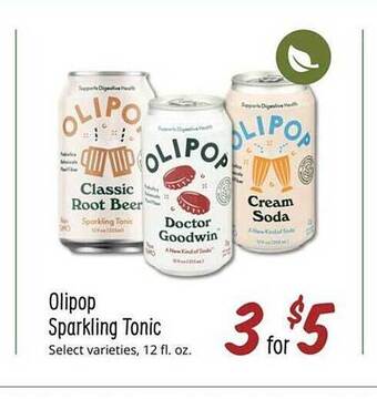 Sprouts Farmers Market Olipop sparkling tonic offer