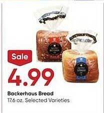 Stater Bros Backerhaus bread offer