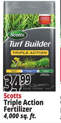 Ocean State Job Lot Scotts triple action fertilizer offer