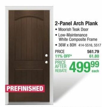 Menards 2- Panel Arch Plank offer