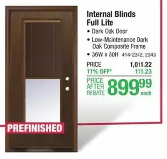 Menards Internal Blinds Full Lite offer