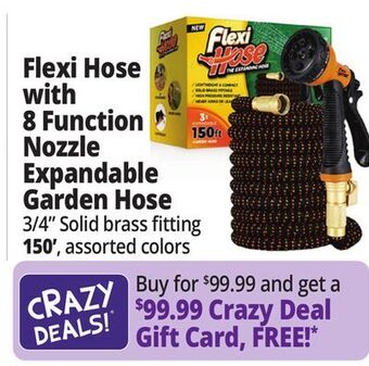 Ocean State Job Lot 150' flexi hose offer