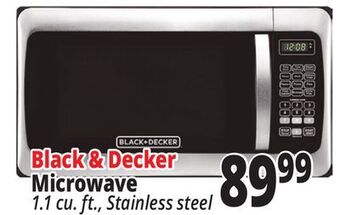 Ocean State Job Lot Black & decker 1000w stainless steel microwave oven offer