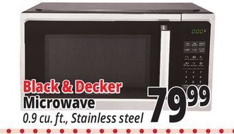 Ocean State Job Lot Black & decker 900w stainless steel microwave oven offer
