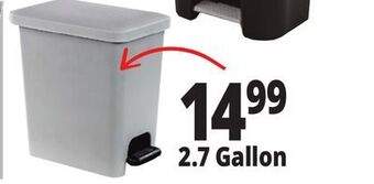 Ocean State Job Lot 2.7 gallon step-on wastebaskets offer