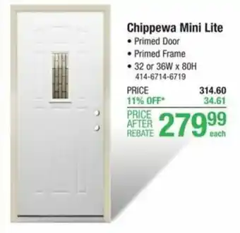 Menards Chippewa Mini Lite offer
